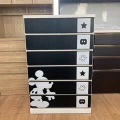 チェスト 6段 ミッキー 廃盤品 衣類収納 タンス 幅75cm ?自社配送時