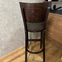 木製カウンターチェア① 　ダークブラウンの画像