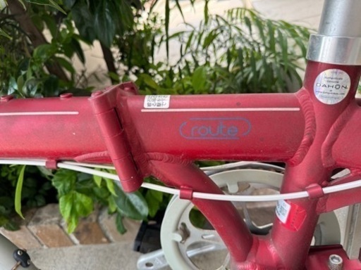 dahon route 赤　折り畳み自転
車