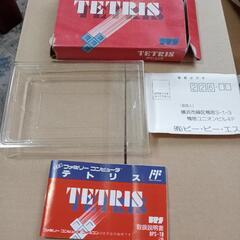 ファミコン 　テトリス 取説 と 空き箱の画像