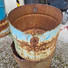 ドラム缶半分　焼却炉等に