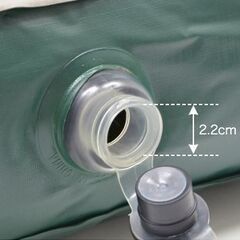【REGASTOCK 川崎店】FIELDOOR エアベッド シングルサイズ (約)幅74cm×奥行き185cm×厚さ23cm アクア×ブルーの画像