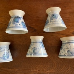 陶器フリーカップ　手描き　5個　取りに来ていただける方に差し上げますの画像