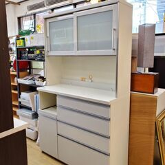 [美品]パモウナ　キッチンボード送料込です 交渉中)pamouna パモウナ 食器棚 キッチンボード