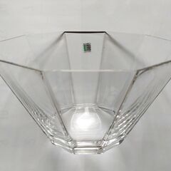 値下【アートアンティーク】未使用　カメイガラス 大きな 十角の盛...