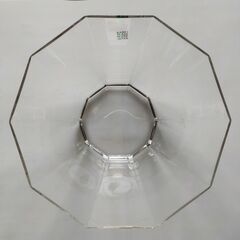 値下【アートアンティーク】未使用　カメイガラス 大きな 十角の盛り鉢　日本製　品番：AS-3000 [KAMEI GLASS/昭和レトロ/工芸/アンティーク] の画像