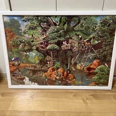 ディズニー　隠し絵パズル　完成品　額有り
