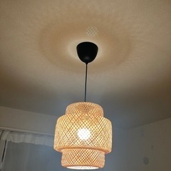 ikea ラタン照明　照明器具