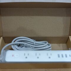 ⚡【新品・動作確認済】ＵＳＢ充電可能 電源タップ① ＡＣ９口＋ＵＳＢ３ポート＋Ｃ１ポートの画像