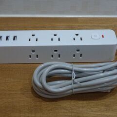 ⚡【新品・動作確認済】ＵＳＢ充電可能 電源タップ① ＡＣ９口＋ＵＳＢ３ポート＋Ｃ１ポートの画像