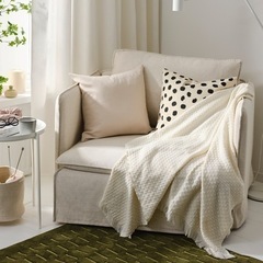 【美品】IKEA スローケット　ソファー ブランケット  130...