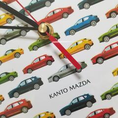 未使用 非売品 マツダ 車 総柄 壁掛け時計の画像