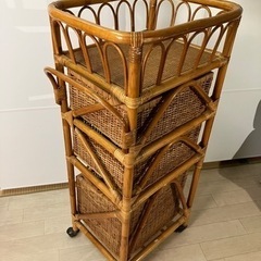 ラタンチェスト ランドリーチェスト 引き出し3段 籐家具