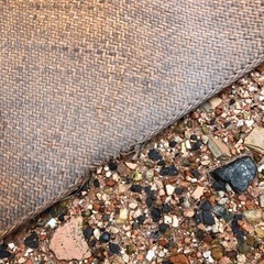 網代編み　283㎝ × 380㎝　あじろあみ　敷物　レトロの画像