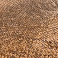 網代編み　283㎝ × 380㎝　あじろあみ　敷物　レトロの画像