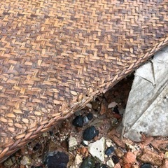 網代編み　283㎝ × 380㎝　あじろあみ　敷物　レトロの画像