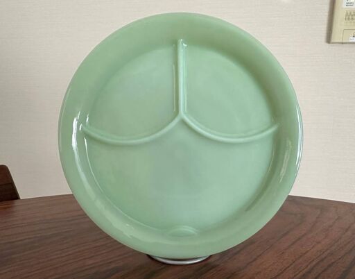 Vintage Fire King Jadeite mid-century divided diner plates (5) ヴィンテ