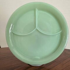 Vintage Fire King Jadeite mid-century divided diner plates (5) ヴィンテージ ファイヤーキング ジェダイト ミッドセンチュリー ディバイダー プレート (5)の画像