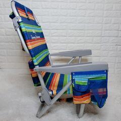 トミーバハマ　ビーチチェア レアカラー 折り畳み　持ち運び　マーリン　ボーダー家具 椅子 チェアの画像