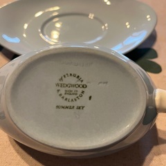 売り切れ☺️WEDGWOOD⭐︎レア⭐︎サマースカイ⭐︎ソースポット&ソーサーの画像