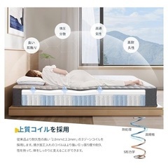 95%OFF Avenco マットレス ダブル 高反発マットレス 並行配列 ベッドマットレス 極厚22cmの画像