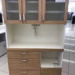 ★ジモティ割あり★  レンジボード ナチュラルブラウン H180.5×D41.5×W100.5 クリーニング済み HJ3299
