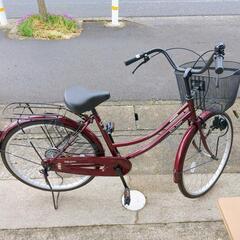 Grass hopper・自転車☆２４インチ、あずき色、ママチャリ【浜村鹿野温泉ICから3分 買取本舗 宮本リサイクル 営業時間9～19時 定休日水曜のみ←連絡できませんm(_ _)m】の画像