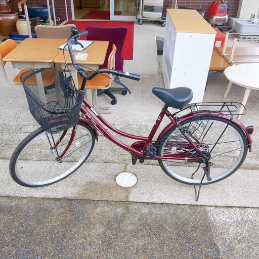 Grass hopper・自転車☆24インチ、あずき色、ママチャリ【浜村