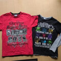 ワンピースのTシャツ半袖・長袖150cm　２枚セット
