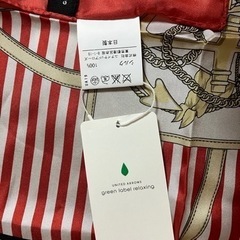 小判シルクスカーフ　未使用タグ付きの画像