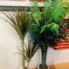 造花　植物　140センチ位　2本セットでの画像