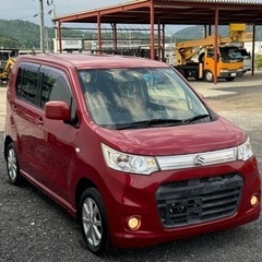 スズキ SUZUKI. ワゴンRスティングレーSTINGRAY Xグレード.DBA-MH34S.平成25年. 660CC. ABS,PS ナビ. TV. BLUETOOTH. 軽自動車. LEDヘッドライトの画像
