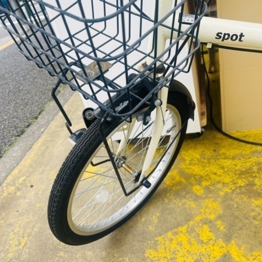 《売約済》【池上店】サイクルスポット　自転車　ミニベロ　白　ホワイト　20インチ　チャリ　街乗り　町乗り　ちょい乗り　ちょいノリ