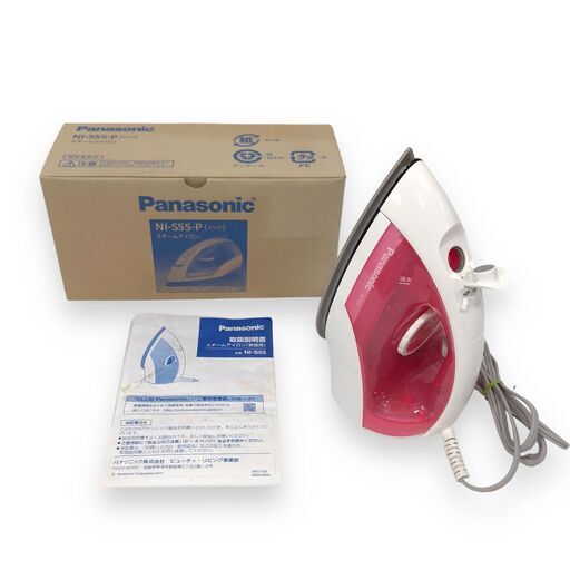 24Y325 ジ2 Panasonic パナソニック スチームアイロン NI-S55（ピンク） 2018年製 中古品