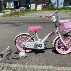 子供 自転車 16インチ 女の子 ヘルメット プロテクター等 まとめ売りの画像