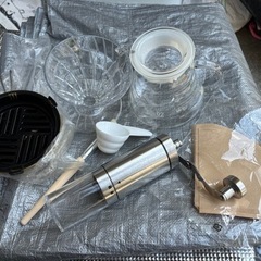 【中古】キャンプ　シェラカップ調理具　コーヒーミルセット