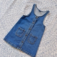 Gap kids ギャップ　デニム　ジャンバースカート　ワンピース　スカートの画像