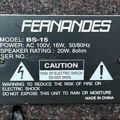 【ベースアンプ】FERNANDES BS-15の画像