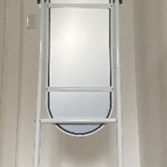 ニトリ キャスター付きスタンドミラー FITTE(ホワイト) の画像