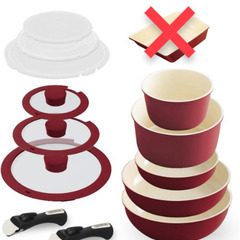 アイリスオーヤマ フライパンセット 14点 取っ手が取れる セラミックカラーパンの画像