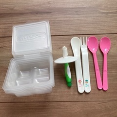 離乳食用ベビースプーンフォークPigeon歯ブラシ