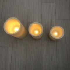 IKEA LEDキャンドル (電池付) 3個セット　ロウソク風ライトの画像