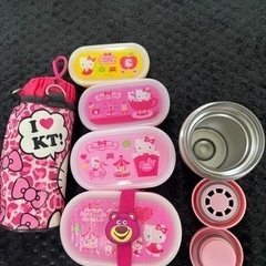 【お引き渡し決定】キティちゃん★お弁当and水筒セット★の画像