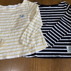 子供服　キッズ　女の子　だいたい120 サイズ　ナチュラル系　ボーダー他　小学生　7枚セット　まとめての画像