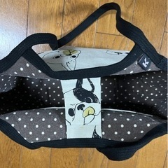 ボストンテリアの布バック新品 犬カバンの画像