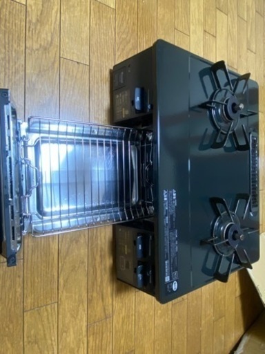2021年製 Rinnai / リンナイ ガステーブル KG66VGR LPガス プロパンガス 右 強火 両面焼きグリル ガスコンロ LPガス用 ラクシエ