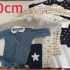 80サイズ　長袖　ロンパース　5点セットの画像