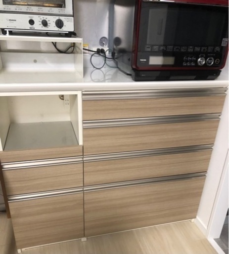 ✨最終価格✨7/12お渡し✨Pamouna/パモウナ✨　キッチンボード レンジボード　家具 収納家具 食器棚、キッチン収納