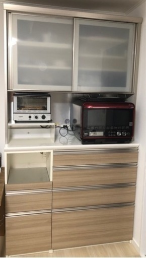✨最終価格✨7/12お渡し✨Pamouna/パモウナ✨　キッチンボード レンジボード　家具 収納家具 食器棚、キッチン収納