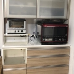 ✨最終価格✨7/12お渡し✨Pamouna/パモウナ✨　キッチンボード レンジボード　家具 収納家具 食器棚、キッチン収納